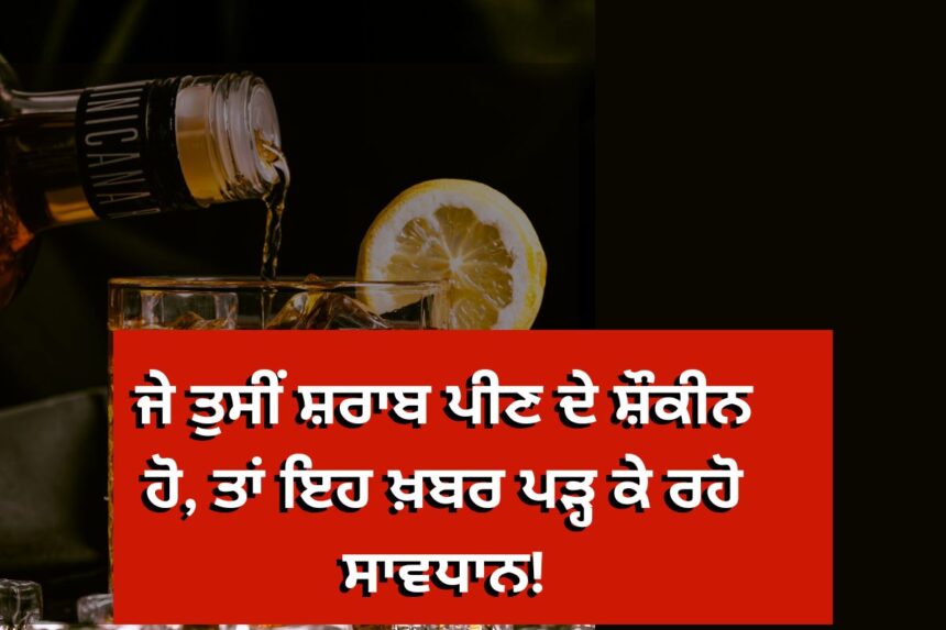 ਜੇ ਤੁਸੀਂ ਸ਼ਰਾਬ ਪੀਣ ਦੇ ਸ਼ੌਕੀਨ ਹੋ, ਤਾਂ ਇਹ ਖ਼ਬਰ ਪੜ੍ਹ ਕੇ ਰਹੋ ਸਾਵਧਾਨ!